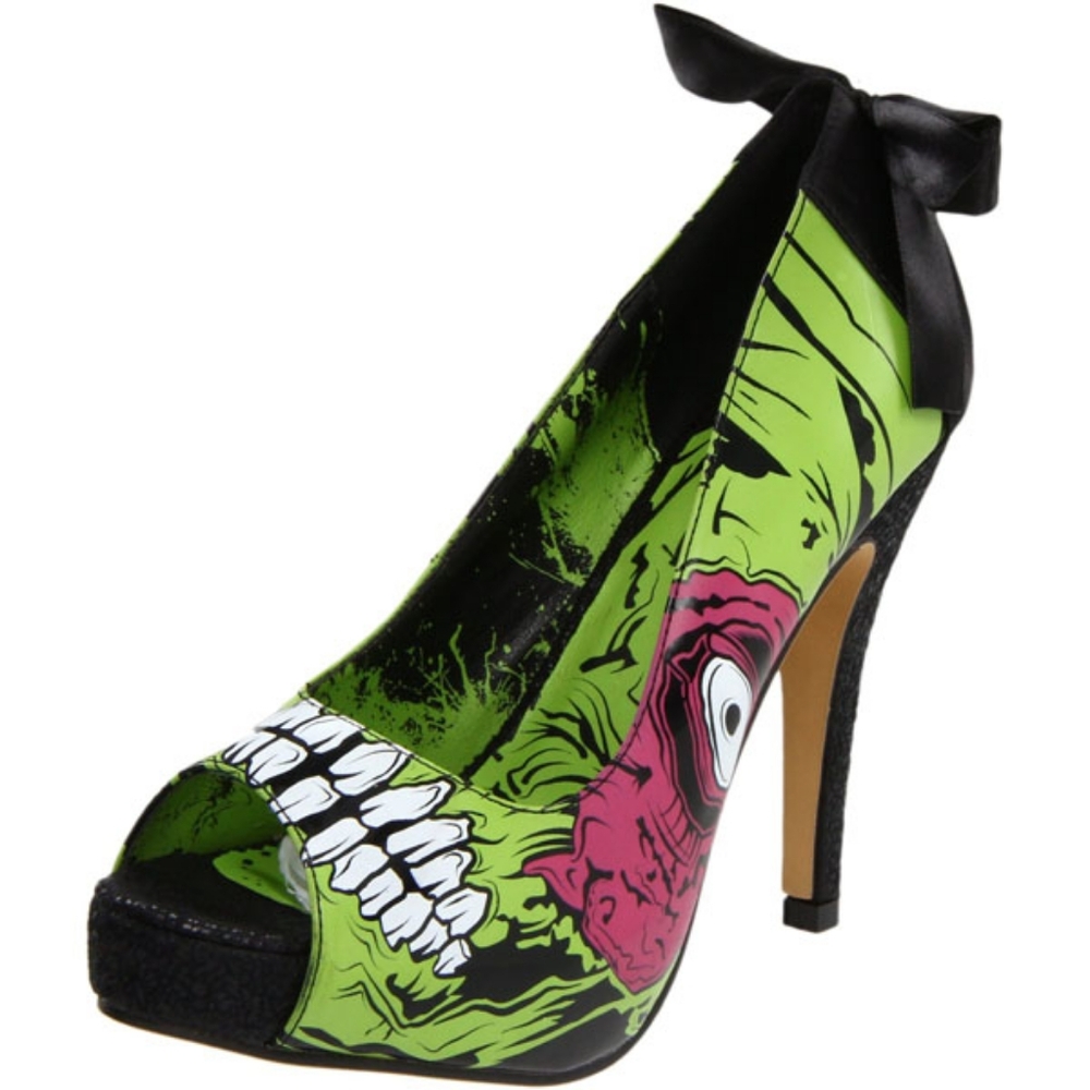 Retired Iron Fist Green Zombie Pumps Heels sz 11